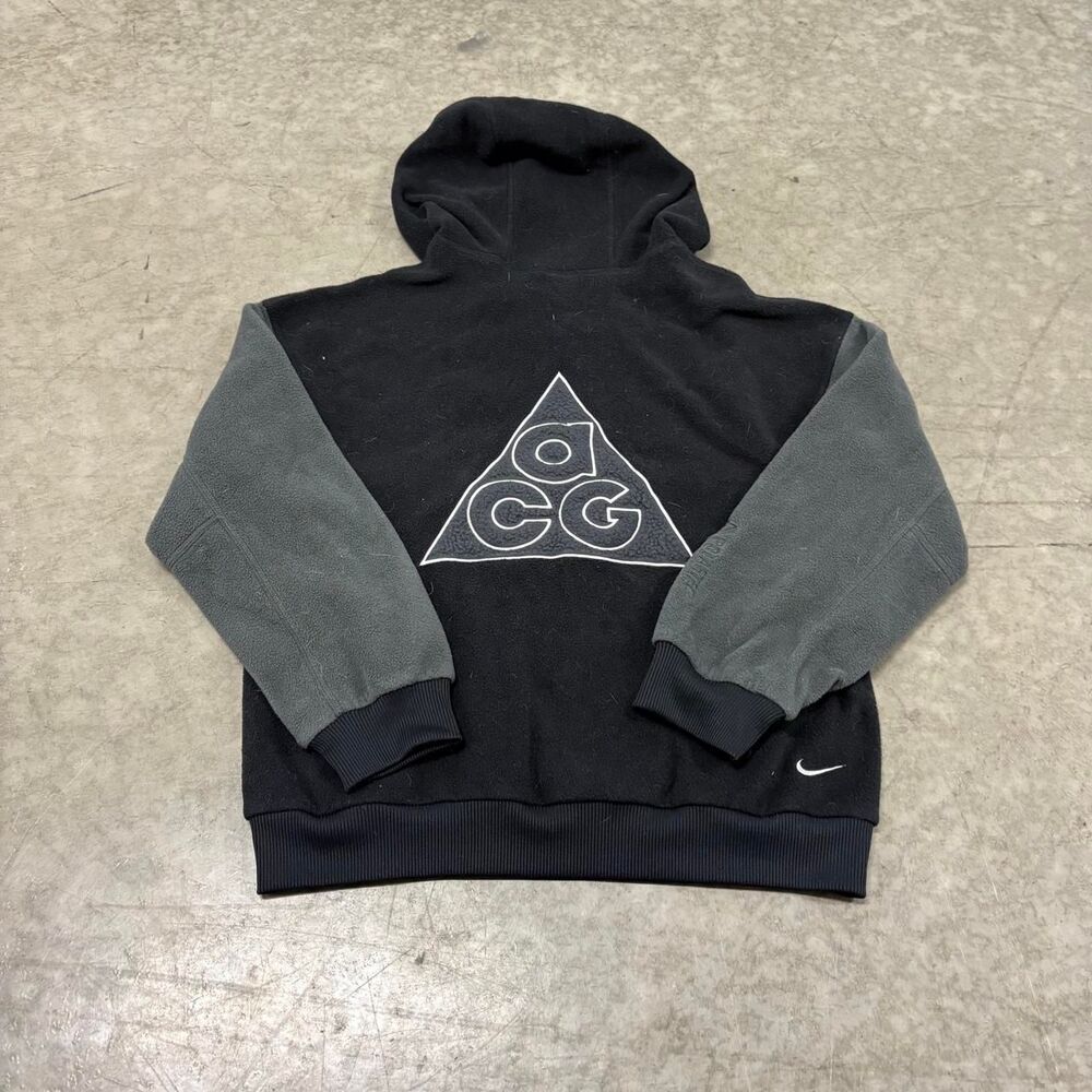 Nike-acg Men's Black and Grey Hoodie
